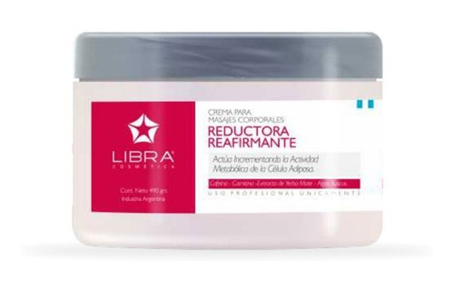 Crema Para Masajes Reductora Y Reafirmante 500gr. Libra