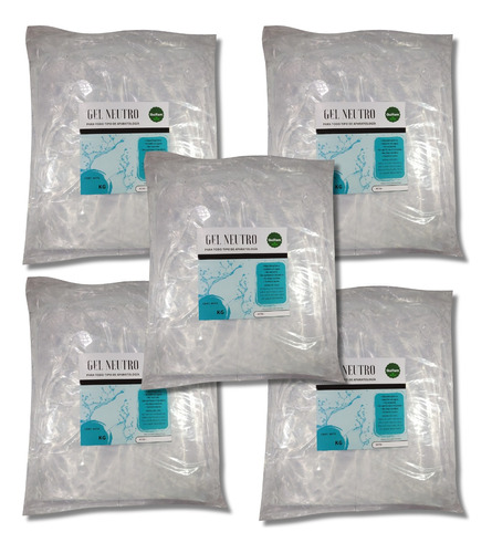 Gel Neutro Hidrosoluble Pack X 5 Sachets De 5 K Cada Uno