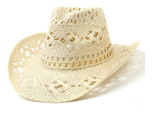 Sombrero Cowboy Hombre Calado Playa Verano 