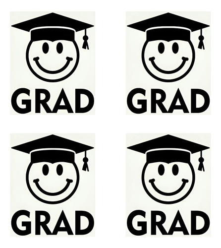 Vinil Sticker Adhesivo Graduación Prom Birrete Niños /15 Pzs