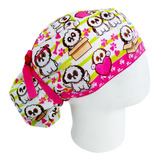 Gorro Quirúrgico Mujer + Lanyard Perritos Shih Tzu