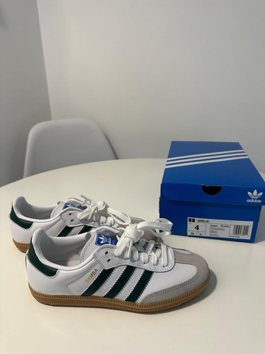  adidas Samba  Blancas Y Verdes Talle 35!