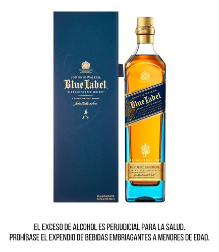 Whisky Johnnie Walker Blue Label - mL a $1710