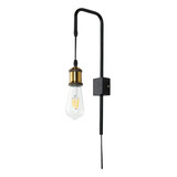 Arandela Slim Preto E Bronze Com Interruptor Nordecor 2014 110v/220v