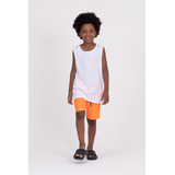 Conjunto Regata Infantil Aplique Neon Branco/laranja - 4