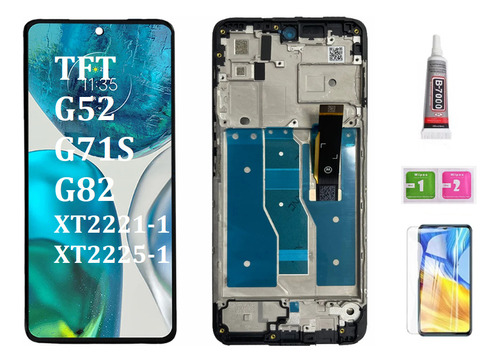 Tela Tft + Moldura Para Moto G52 G71s G82 A