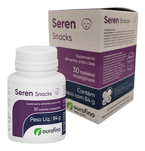 Seren Snacks 84g Ourofino - Suplemento Palatável Anti Stress