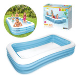 Piscina Inflável Familiar Retangular 1050l Intex 58484 Azul