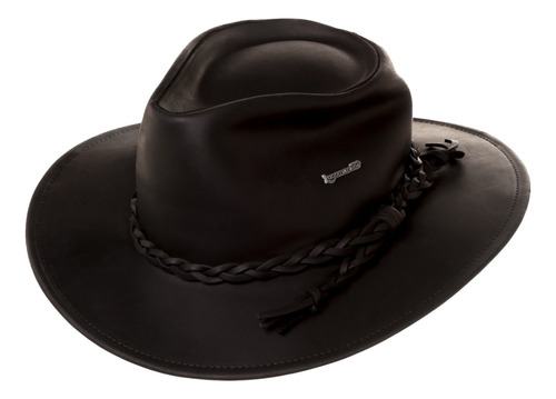 Sombrero Australiano Modelo De Cuero Engrasado