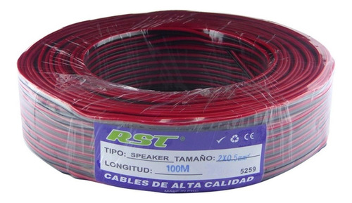 Rollo Cable Parlante 2 X 0.50 Mm. 100 Mts Marca Rst