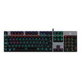 Teclado Gamer Primus Ballista90t Qwerty Español España Color Gris Con Luz 8 Colores