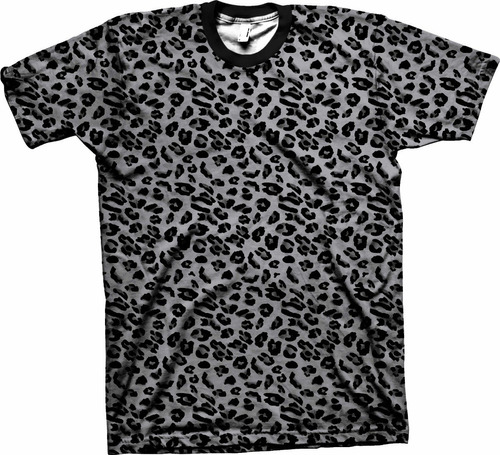 Camiseta Onça, Animal Print, Cinza