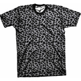 Camiseta Onça, Animal Print, Cinza