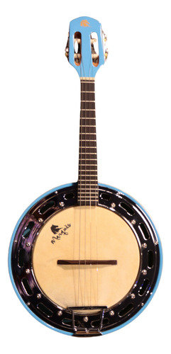 Banjo Marques Pintado Azul Passivo Com Aro Cromado
