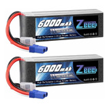 2 Baterias Lipo 14.8v 6000mah 100c 4s Ec5 Plug Zeee