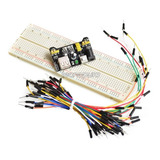 Kit Protoboard Mb102 + Módulo 3.3v 5v + 65 Cables Jumpers