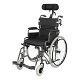 Cadeira Rodas Em Aço Dobrável D400 Apoio Cabeça Dellamed T48