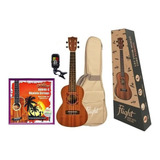 Ukelele Concierto Con Funda Afinador Cuerdas Flight Ukulele