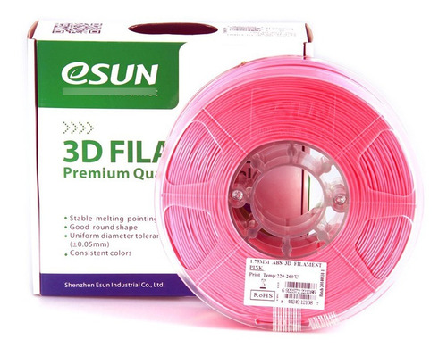 Filamento 500gr Abs+ Esun Importado Premium - Rosa