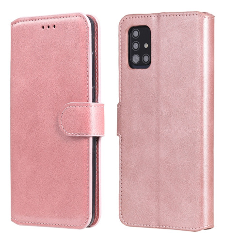 Funda De Piel Con Textura De Becerro Para Samsung Galaxy A51