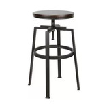 Silla Para Barra Desayunadora Madera Negra Giratoria