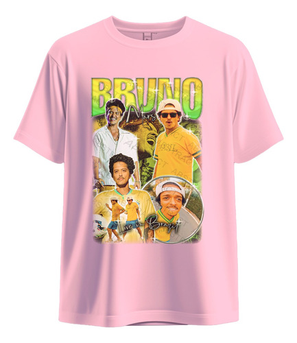 Camiseta Basica Bruno Mars Live In Brazil Graphic Te Unissex
