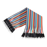 Pack 40 Cables 22cm Protoboard Macho A Macho, Arduino 