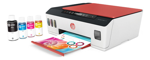 Impresora Hp Smart Tank 519 Inalámbrica Color Blanco/negro/rojo