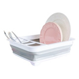 Escurridor De Platos Plastico Blanco Plegable 36x30.5 Cm