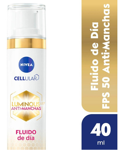 Fluido De Día Nivea Luminous 630 Anti Manchas Fps50 40ml