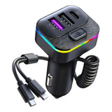 Cargador De Coche 66w Carga Rápida Usb Tipo C Rbg.