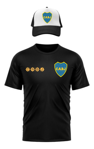 Combo Deportivo Remera + Gorra - Boca Juniors