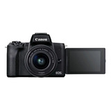  Canon Eos Kit M50 Mark Ii + Lente 15-45mm 3.5-6.3 Is Stm + Lente 55-200mm Sin Espejo Color  Negro 