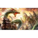 Temple Dragon - Alfombrilla De Ratón Grande Personalizada, D