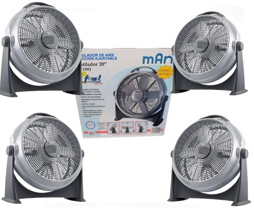 Paquete De 4 Ventiladores Man Freal2020 De Piso