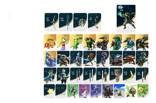 38 Nuevas Mini Tarjetas Amiibo Zelda Switch & Lite Oled Nfc 