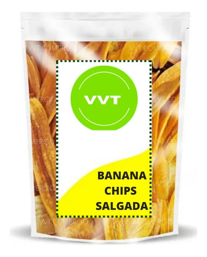 Banana Chips Fatiada Salgada 1kg - Vvt Natural