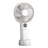 W Ventilador De Mano Recargable 5 Gear Mute Soporte Plegado