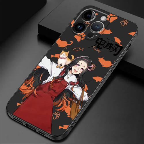 2 Fundas Para iPhone 14, 15 Pro Max, Anime, Demon Slayer