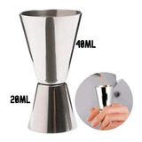 Medidor Doble Tragos Jigger 20/40ml Acero Inox Coctelera 