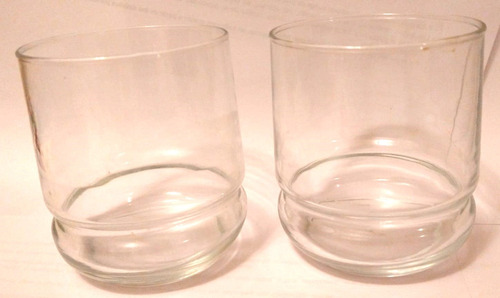 Vasos De Vidrio Con Reborde En Base X 2 U