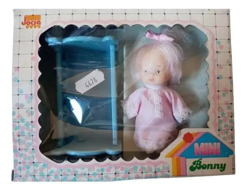 Muñecas Mini Bonny Vintage Colección Jocsa Con Cuna Cunita