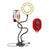 Suporte Celular De Mesa Para Selfie Ring Light + Controle