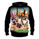 Blusa Moletom Infantil Animais Pet Face - Casaco De Frio