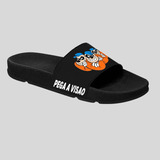 Chinelo Slide Masculino Personalizado Estampa Metralha