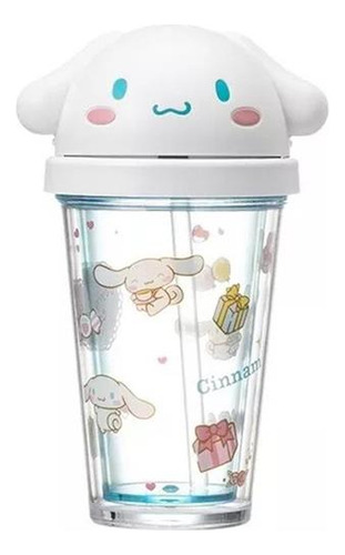 Vaso Agua Transparente Sanrio Cinnamoroll Kuromi Para Reg