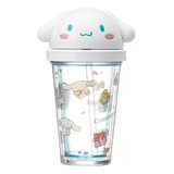 Vaso Agua Transparente Sanrio Cinnamoroll Kuromi Para Reg