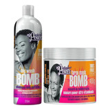 Kit Shampoo Big Wash Bomb E Mascara Force Mask Soul Power 