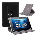 Funda Universal Tablet 7 Pulgadas Giratoria +mica De Cristal