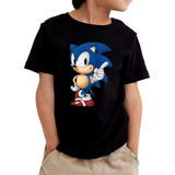 Camiseta Sonic Camisa Jogo Mega Drive Infantil Adulto